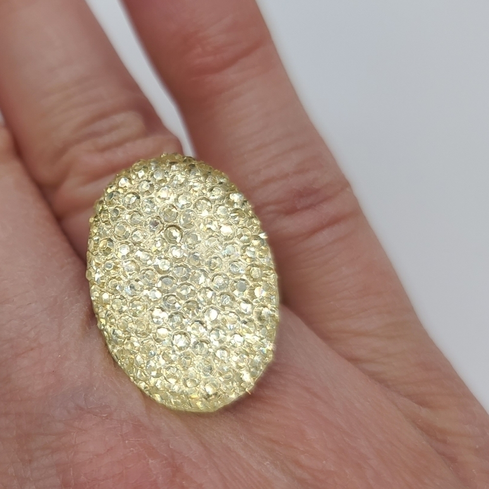 Yellow Stone Costume Adjustable Ring